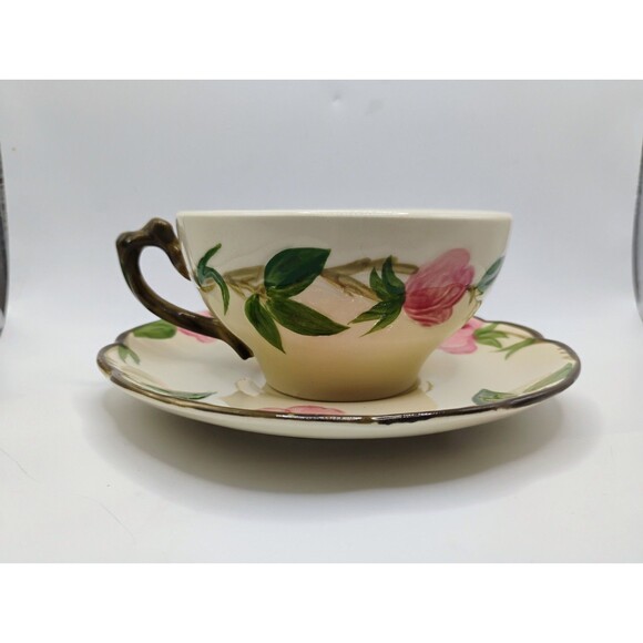 Vintage Franciscan Desert Rose Coffee/Tea Cup & Saucer Set USA Made Retired #4 - Picture 1 of 11